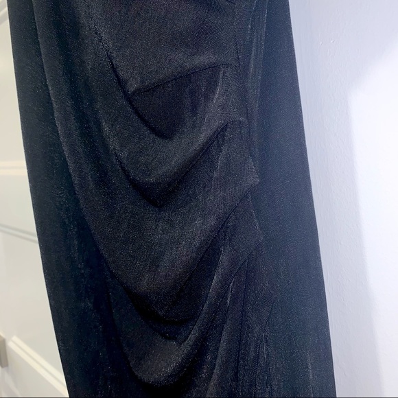 Black Asymmetrical Body-con Mini Dress - Picture 4 of 7